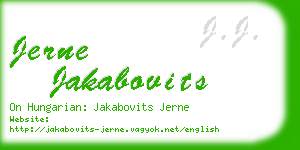 jerne jakabovits business card